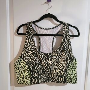 Fabletics Cheetah Print No Underwire Sports Bra